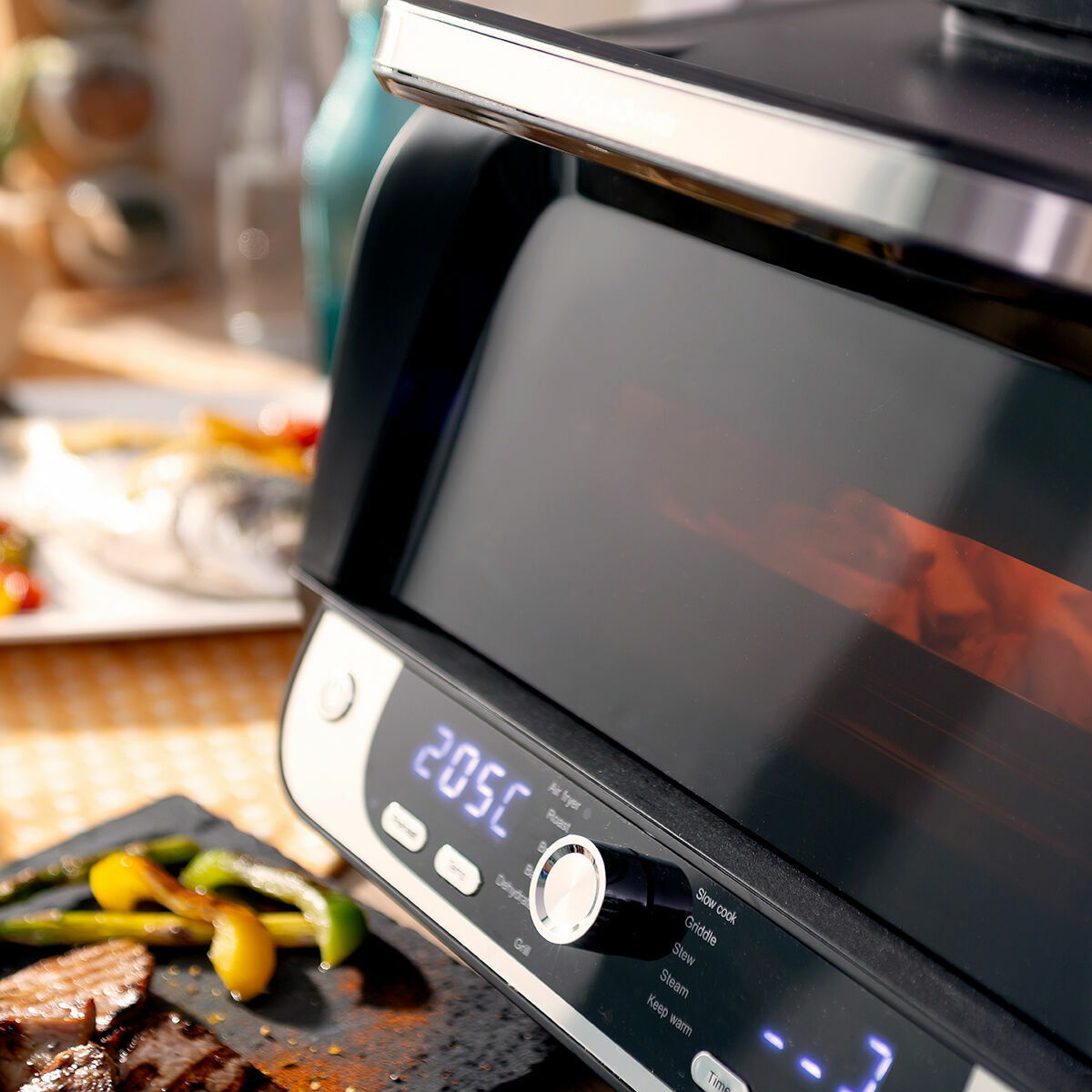 Innovagoods Air Fryer With Grill, Accessories And Recipe Book Innovagoods Fryinn 12-In-1 6000 Black Steel 3400 W 6 L