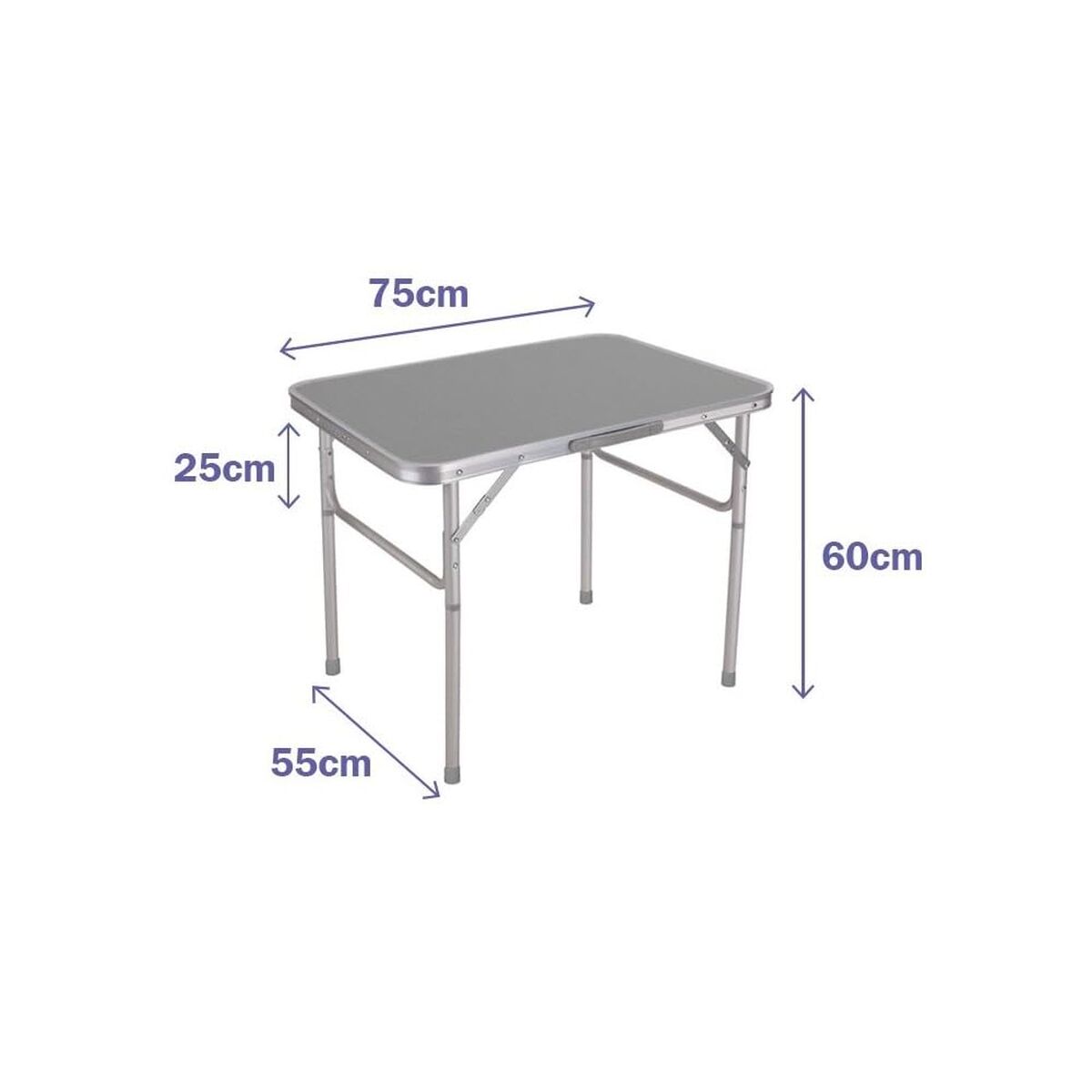 Folding Table Marbueno Grey 75 x 60 x 55 cm