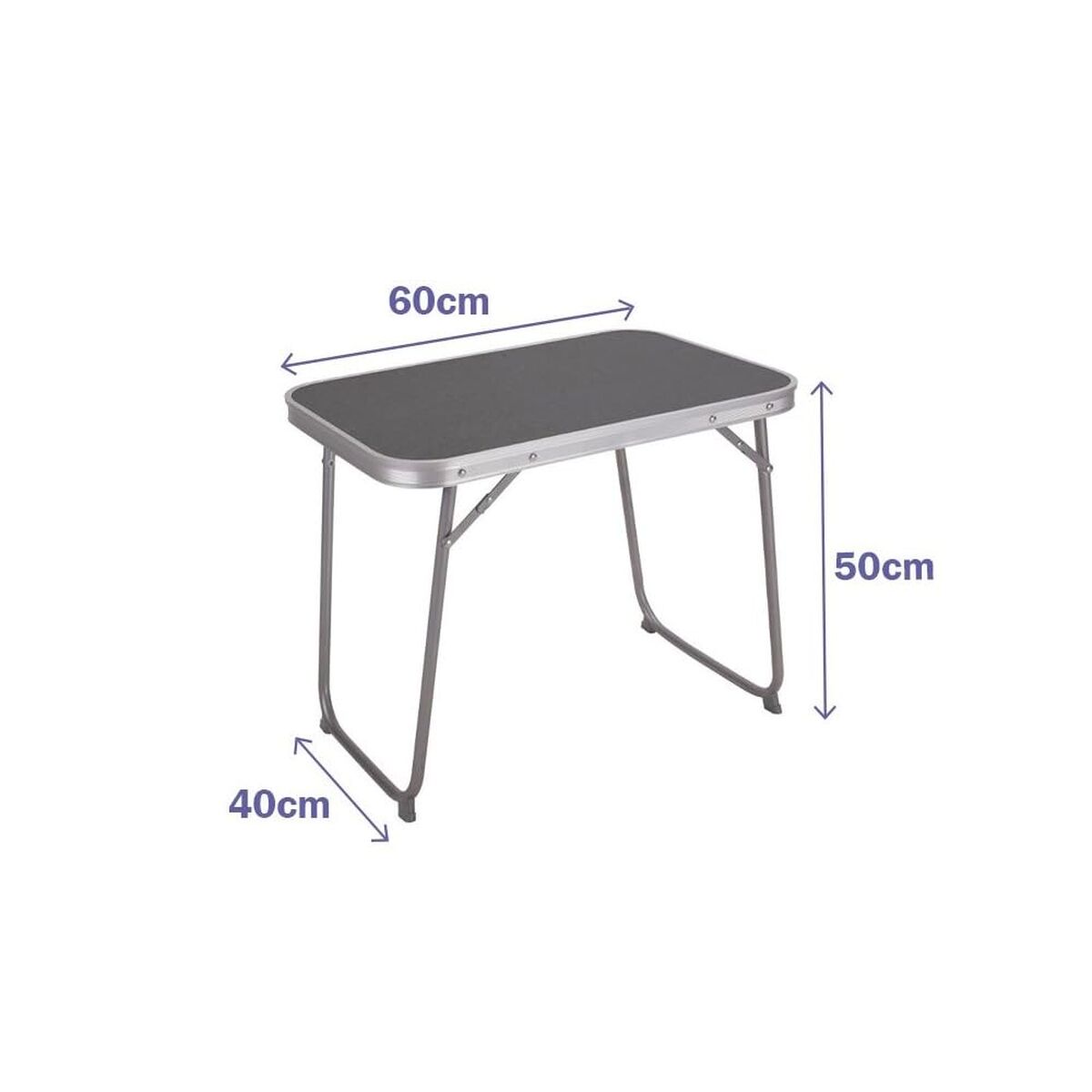 Folding Table Marbueno Grey 60 x 40 x 50 cm