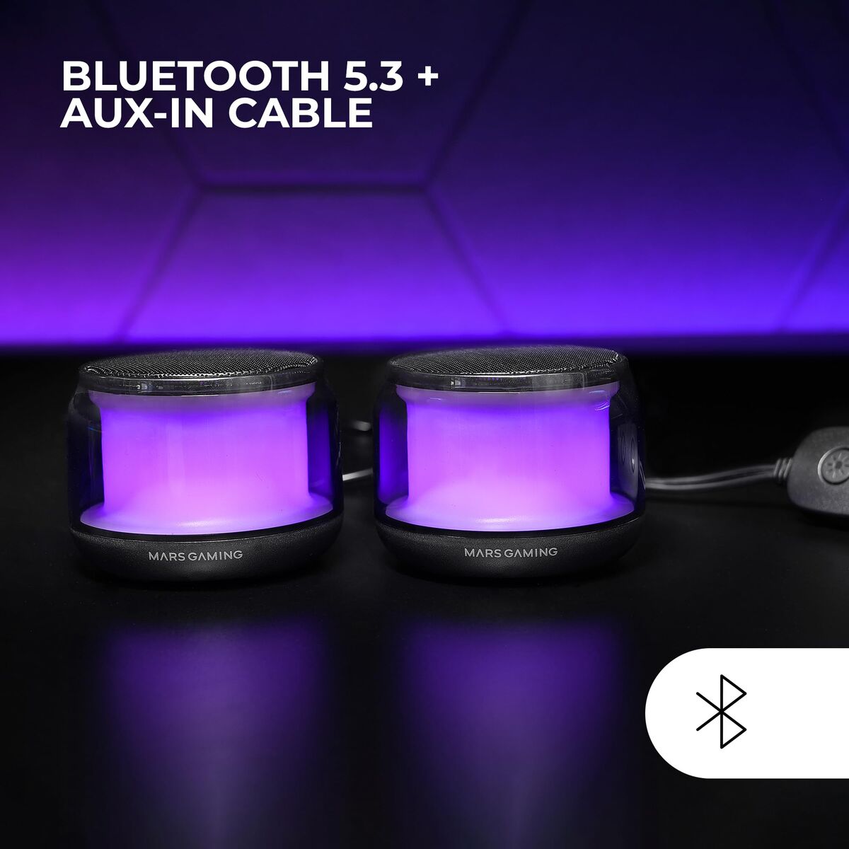 Mars Gaming Portable Bluetooth Speakers Mars Gaming Msaura Black 15 W 4 W