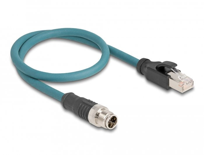 Delock Network Cable M12 X-kodiert 8 Pin Male a RJ45 Male 50CM