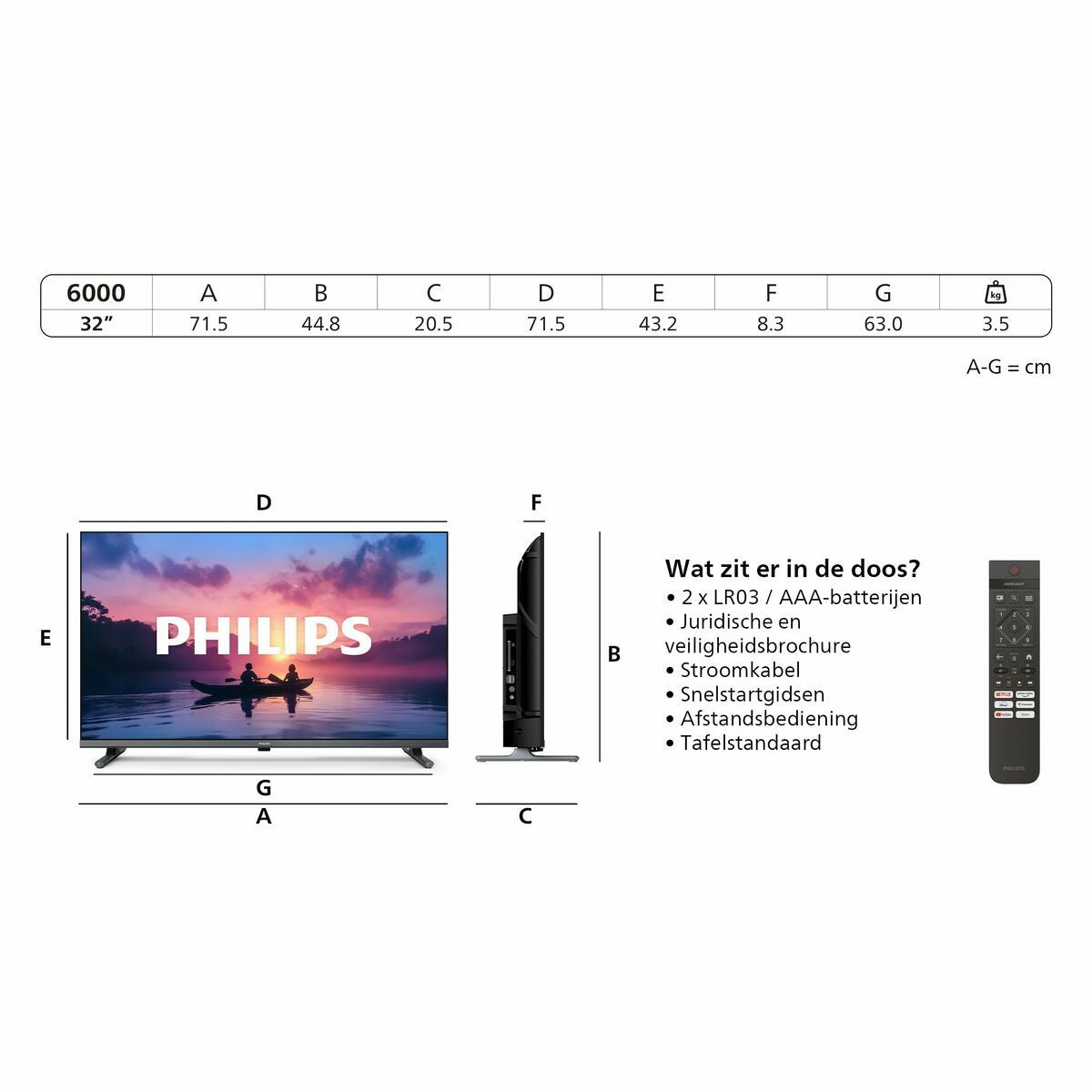 Philips Smart Tv Philips 32Pfs6000 32" Full Hd Led Hdr Lcd