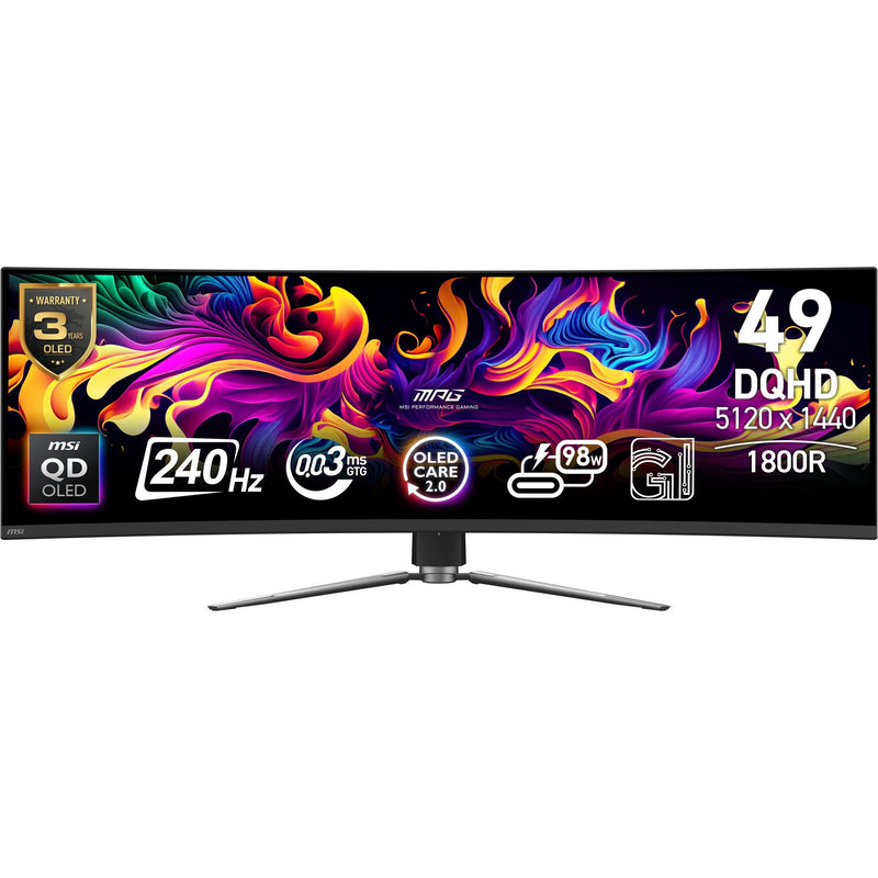 MSI Monitor Mpg 491CQPXDE Qd-oled 49 5120 X 1440 Pixels Dual QHD Negro
