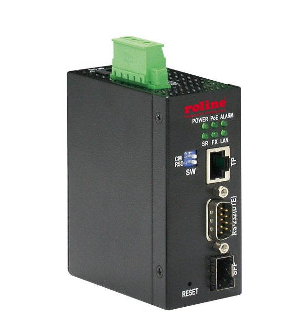 Roline Industrial Convertidor - Convertidor Medios - 100MB LAN - 10BASE-T, 100BASE-TX, 100BASE-X - RJ-45, Sfp