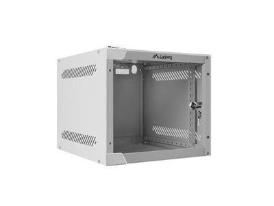 Lanberg Cabinet Rack 10 Assembly Wall 4U / 280X310 Autoarmas (paquete Flat With Door Glass Grey — image 1