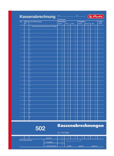 Herlitz 882415, Receipts A4, 100 Páginas, German — image 1