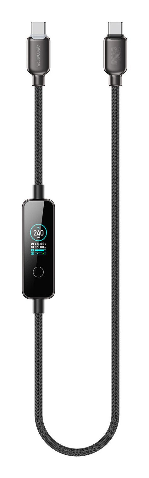 4SMARTS USB-C Cable Screencord 240W 1,2M, Black