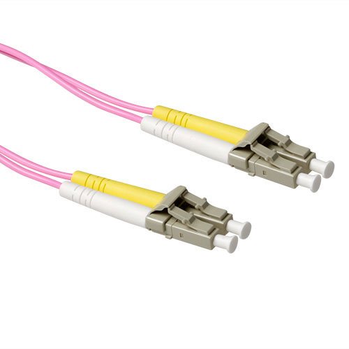0.5 Meter Lszh Multimode 50 125 OM4 Fiber Patch Cable Duplex With Lc Connectors
