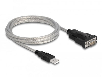 Delock Adapter USB 2.0 Tipo-a a 1 X Serial RS-232 D-sub 9 + Adapter D-sub 25 — image 1