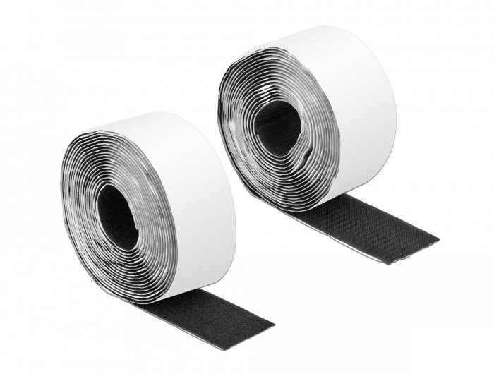 Delock Tape Velcro Self-adhesive 5M X B 50MM Black