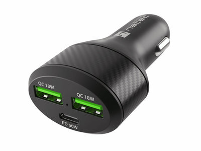 Natec Charger Car Coney 2x USB, 1x USB-C QC3.0, PD 3.0 48W Black — image 1