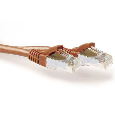 Brown 20.00 Meter SFTP CAT.6A Patch Cable Snagless With RJ45 Connectors — image 1