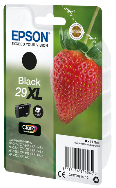 Epson Strawberry Singlepack Black 29XL Claria Home Ink — image 1