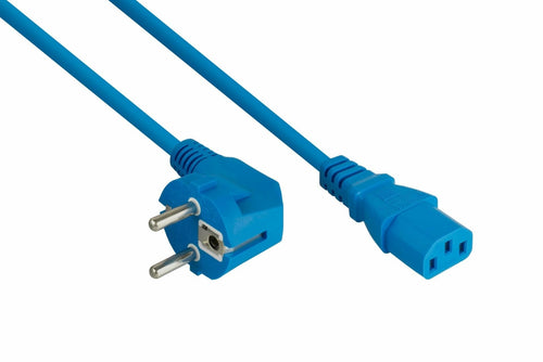Kabelmeister Contact Protección-st. (90° Angulado.) An C13 Blue 10M — image 1