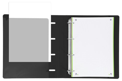 Oxford Ring Binder With Spare Part Live & Go Europeanbinder 400119071/ A4+/ 100 Hojas/ Black