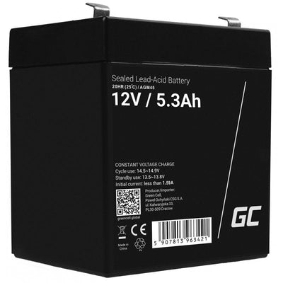 Greencell Battery Agm Vrla 12V 5.3AH — image 1