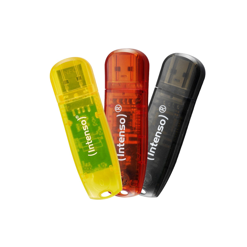 Intenso Pendrives 2.0 Rainbow Line 3 X 32GB Amarillo Rojo Negro