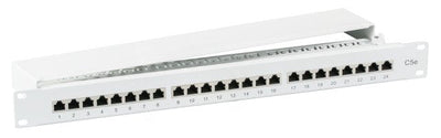 Efb Patchpanel STP 24x RJ45 CAT.5E, 19 1HE, RAL7035 Grey — image 1