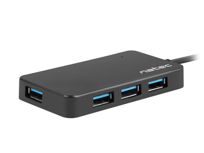 Natec Hub USB 3.0 Moth 4-PORTS, Black, USB-C — image 1
