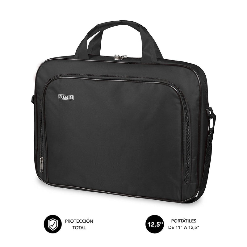 Subblim Case Oxford Black Laptops Up To 11'-12.5'/ 27.9-31.7CM Indoor Acolchado Bolsillo Outdoor Strap Hombro
