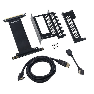 Cablemod Vertikale Grafikkartenhalterung With PCIE X16 Riser Cable 1x DisplayPort, 1x HDMI - Black — image 1