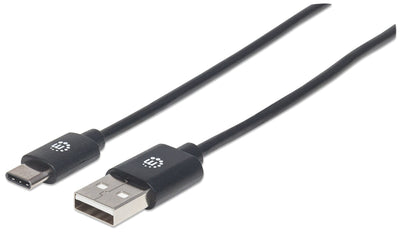 Manhattan USB Cable C USB 2.0, a Male/ C Male 480Mbps, 3M, Black — image 1