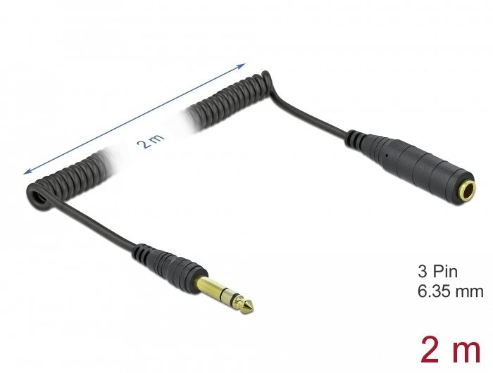 Delock Cable Extensión M/H 2M, Black