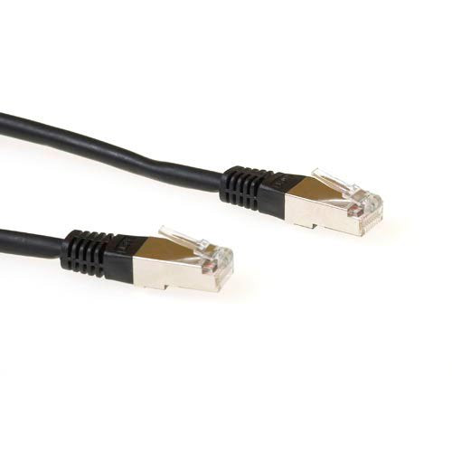 Black 10 Meter F UTP CAT.5E Patch Cable With RJ45 Connectors