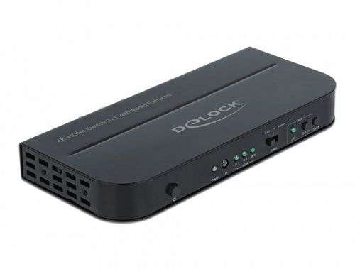 Delock Switch HDMI 3 Entradas HDMI a 1 Output HDMI 4K 60 HZ With Extractor Audio — image 1