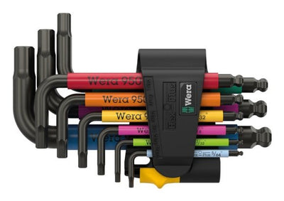 Wera 950/9 Set Of Keys 3 Ángulos Imperial Multicolour Hex-plus — image 1