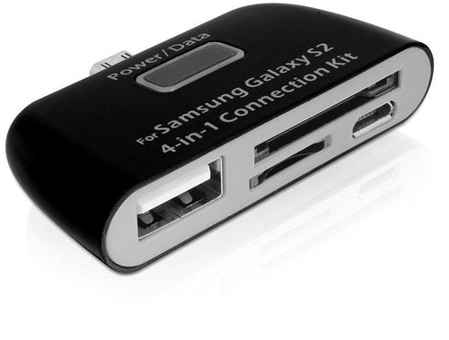 Delock Card Reader External Mobile Connecting Kit 4IN1 + USB Cable (samsung Galaxy Sii) Black — image 1