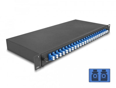 Delock 67009 Box Of Empalme Fibre Optic 19? 24 X Lc Duplex OS2 1U Completamente Montada Lista Empalmar — image 1