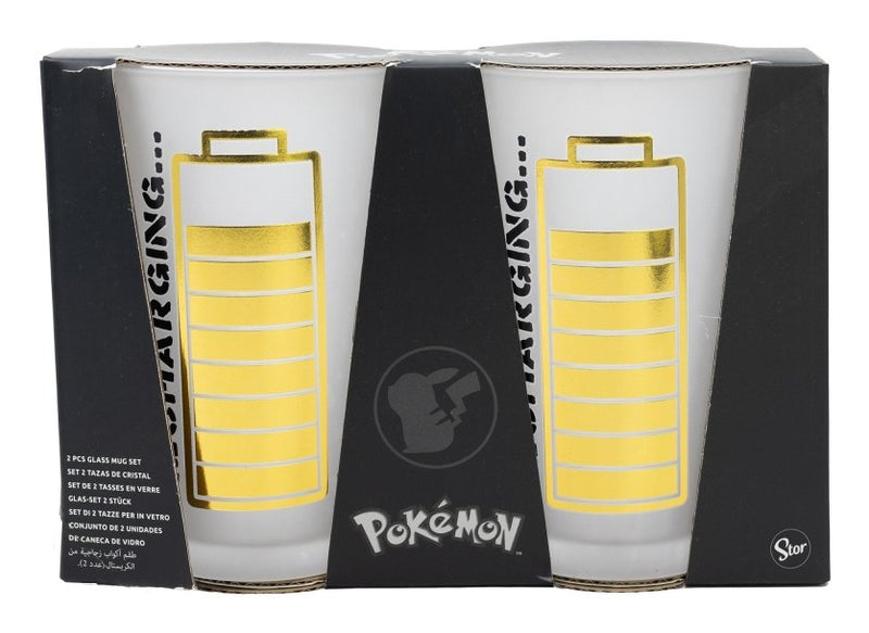Set 2 Glasses Casual 490ML Pokemon Thunderstruck