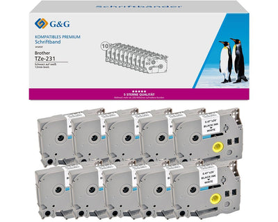 G&g 10 Cintas Labeller Compatible With Brother TZE-231 — image 1