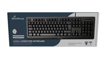 Mediarange Keyboard USB 2.0 With Cable QWERTY It Black