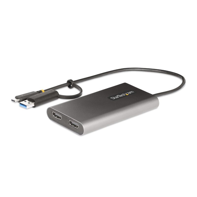 StarTech Adapter USB-C a HDMI Double - USB Type-c a 2 Monitores HDMI - 4K 60HZ Pd 100W 30CM