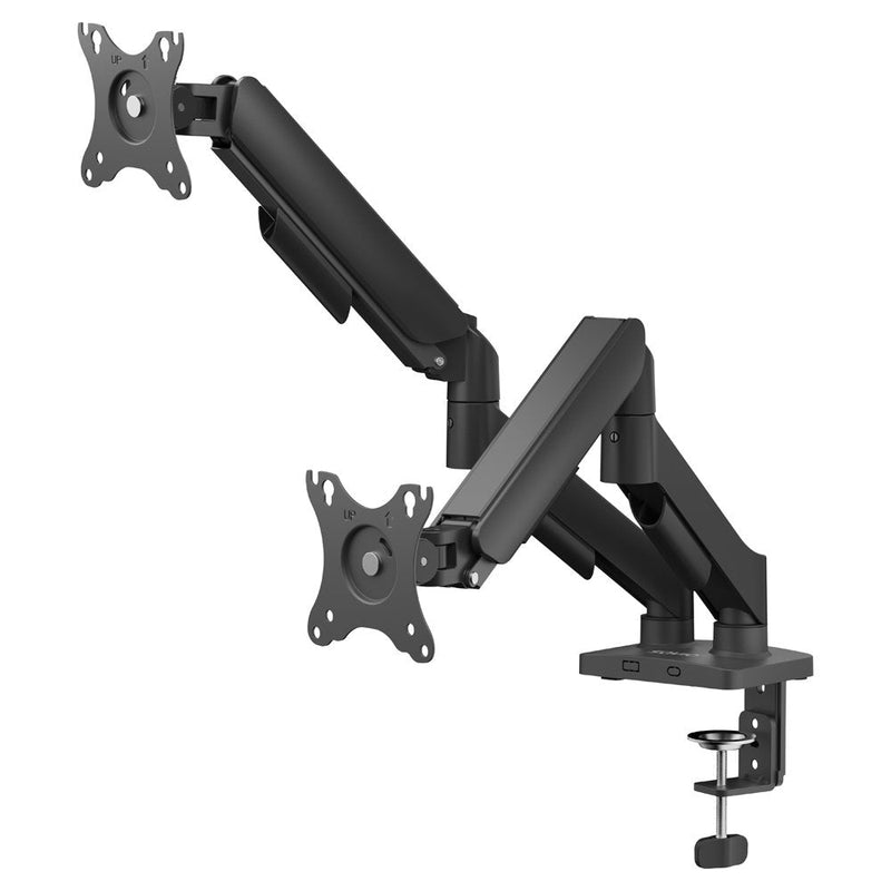 Savio Soporte UM-04 Escritorio Double Monitores Con Resorte 17?–32?