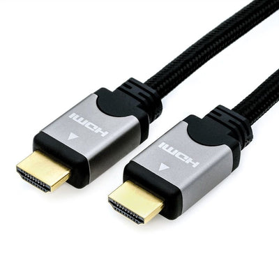 Roline HDMI High Speed Cable With Ethernet, St-st, Black Silver 10M — image 1