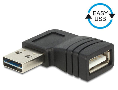 Delock Adapter Easy-USB 2.0-A Male USB 2.0-A Female Angular — image 1