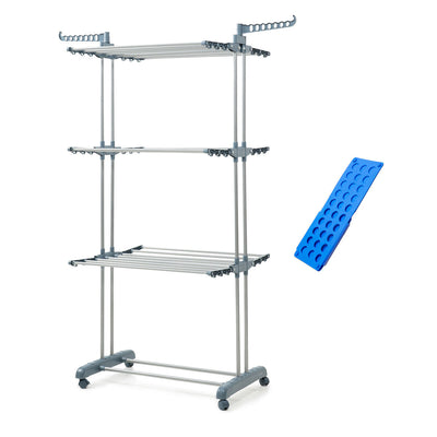 Pack Folding Vertical Clothes Dryer with Wheels and Clothes Folder InnovaGoods