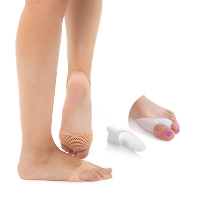 Pack Silicone Gel Metatarsal Pads and Silicone Bunion Corrector Protector InnovaGoods