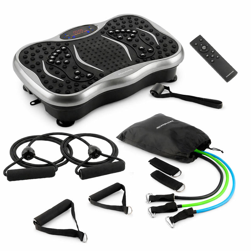 Pack Vibration Platform with Speaker, Remote Control and Resistance Bands with Exercise Guide InnovaGoods