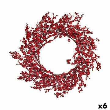Advent wreathe Krist+ Red Plastic 48 x 10 x 48 cm (6 Units)