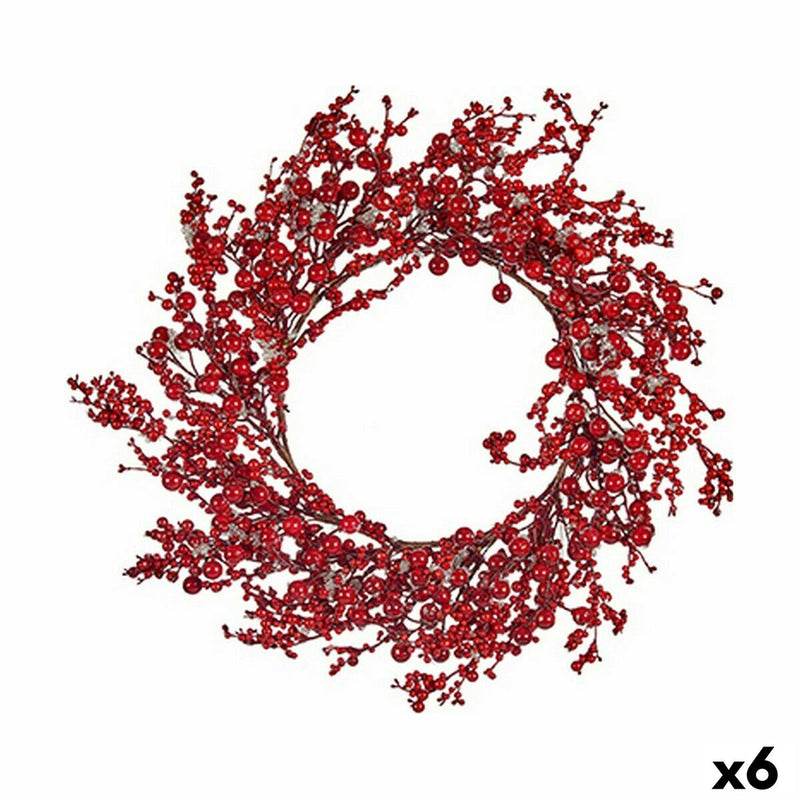Advent wreathe Krist+ Red Plastic 48 x 10 x 48 cm (6 Units)