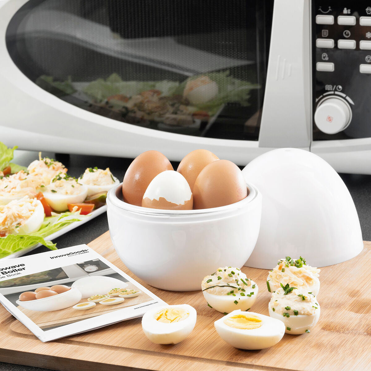 Innovagoods Microwave Egg Boiler With Recipe Booklet Boilegg Innovagoods