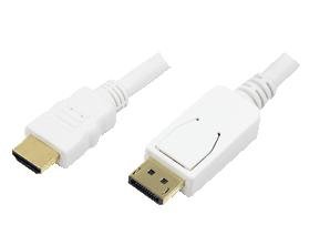 Logilink Cable Displayportm/Hdmim 2M White