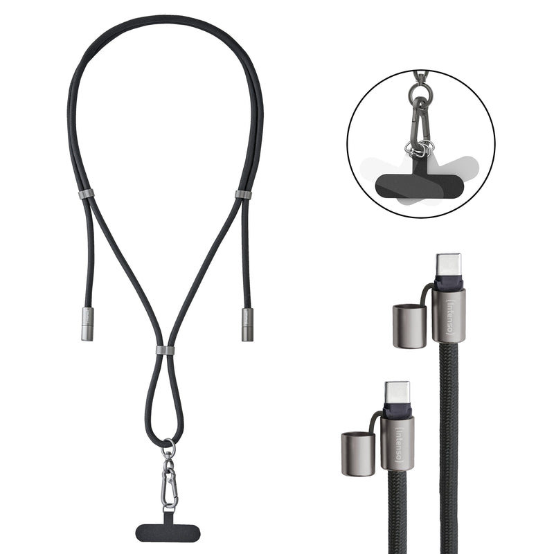 Intenso USB Cable -c To USB-C 1.65M/Lanyard Black 7991000