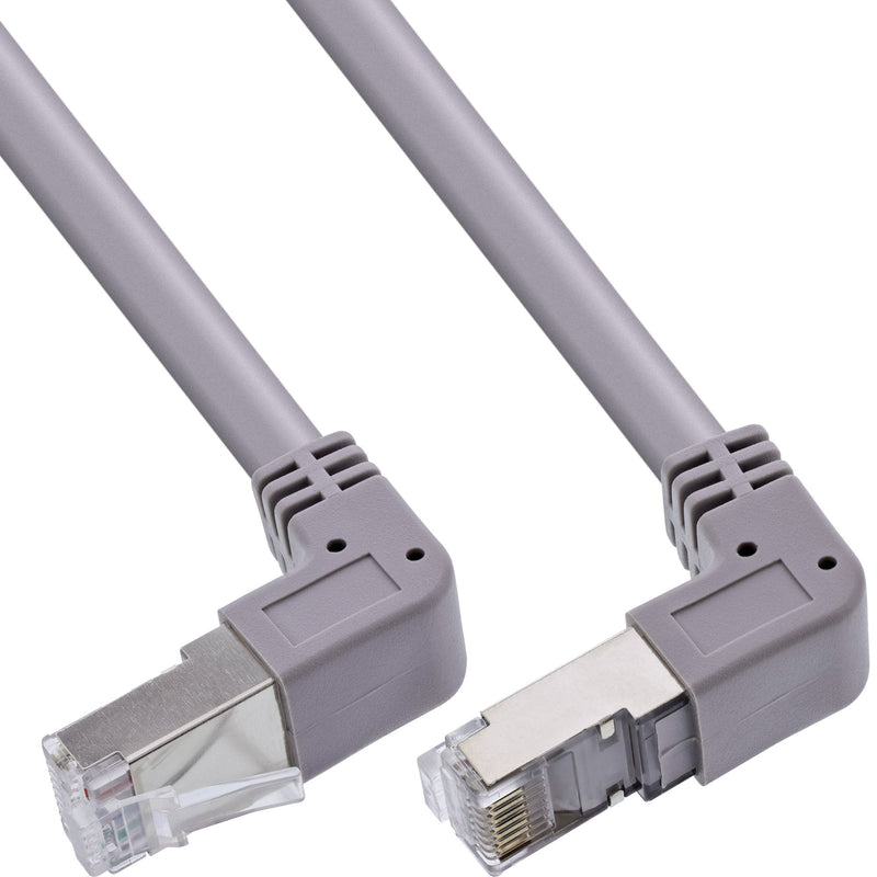 Inline® Network Cable Ángulo Hacia Arriba/Abajo, S/FTP (pimf), CAT.6, 250MHZ, Pvc, Grey 1.22M