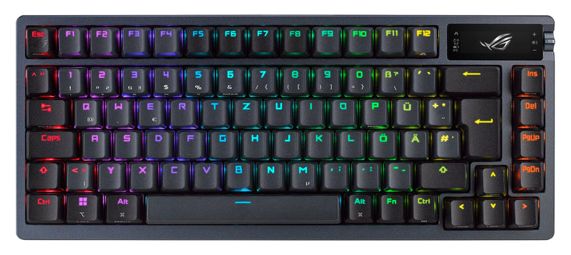 ASUS Keyboard German Rog Azoth USB + RF Wireless + Bluetooth QWERTY Black