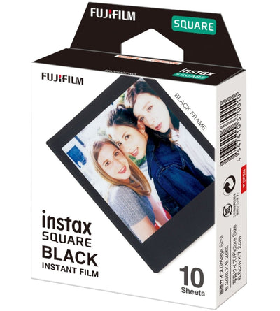 Fujifilm Instax Square Black Frame Black Film Instant Film 62 X 62MM 10 Pieces — image 1